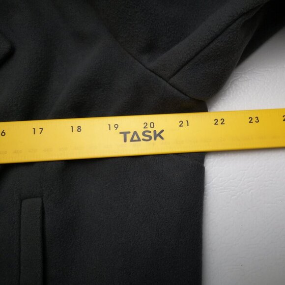 JustFab Ladies Size Large Dark Grey 3 Button Front Closure Lined Coat - Picture 7 of 10